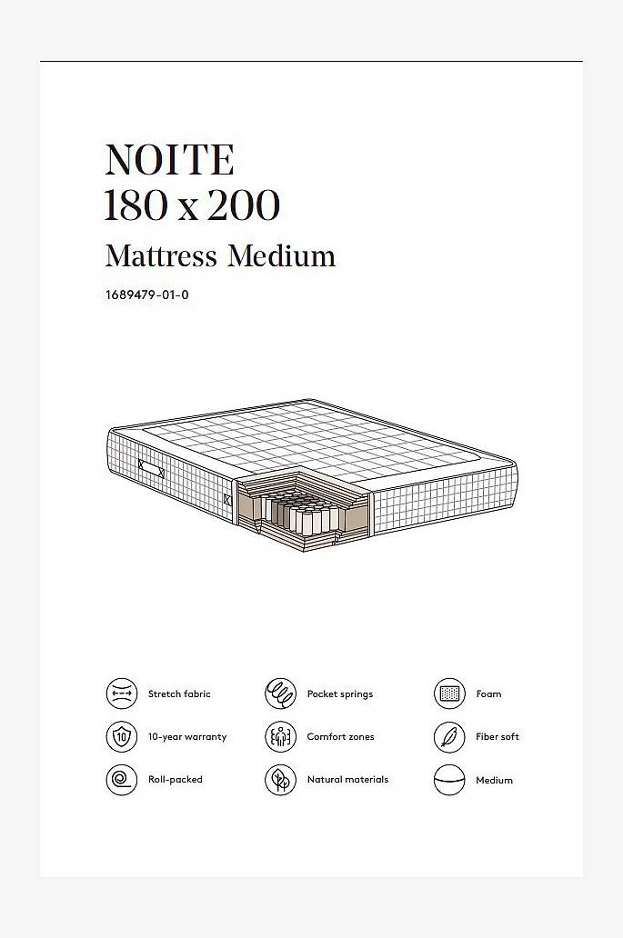 Jotex NOITE Matratze mittel 180x200 cm Meist gekauft