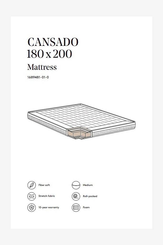 Jotex CANSADO Schaumstoffmatratze mittel 180x200 cm Kostenloser Versand