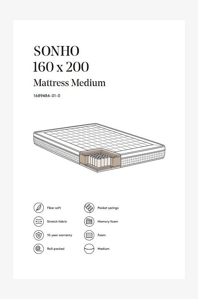 Jotex SONHO Taschenfederkernmatratze mittel 160x200 cm Limitierter Zeitrabatt