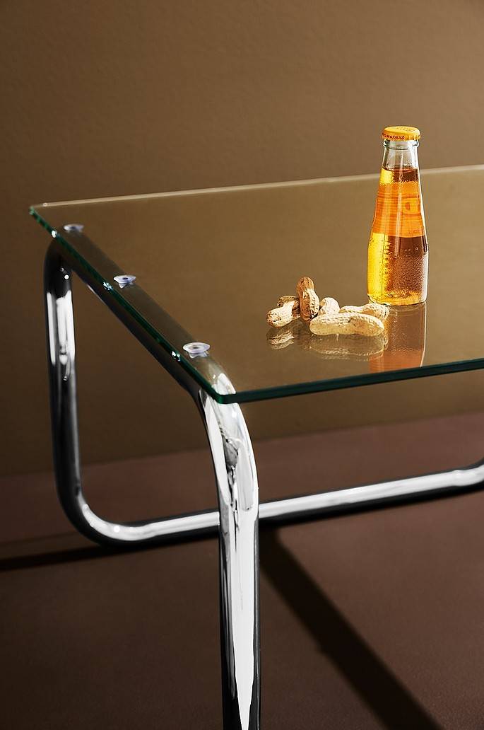 Jotex Lulu Couchtisch aus Glas und Chrom 60x60 cm Blitzangebot