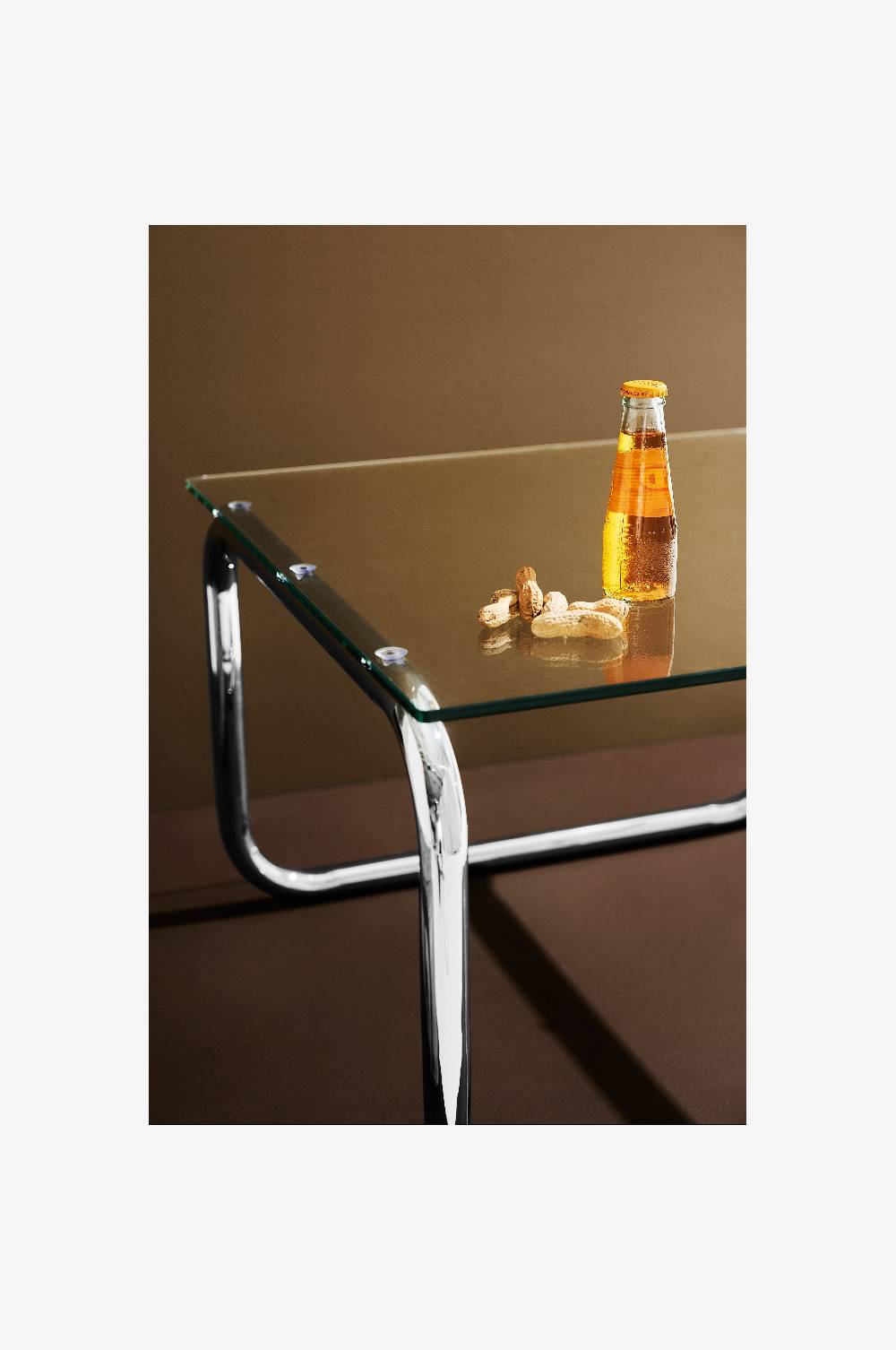 Jotex Lulu Couchtisch aus Glas und Chrom 60x60 cm Blitzangebot
