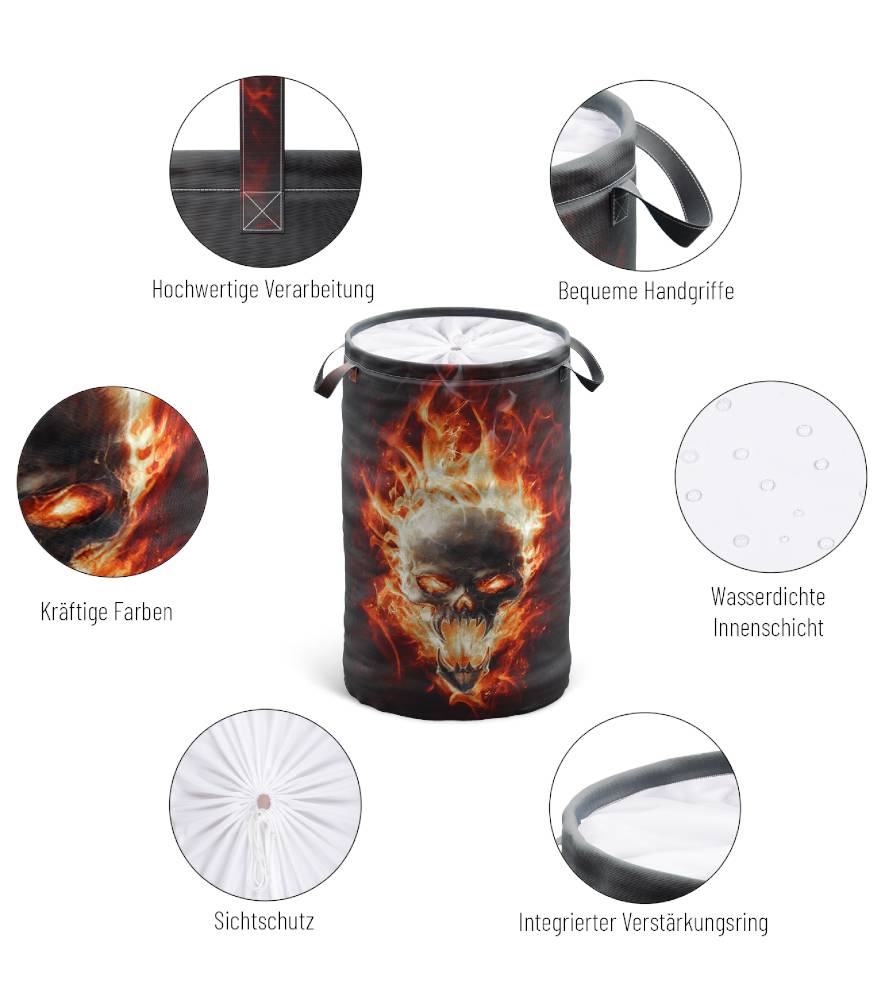 Sanilo Wäschekorb Totenkopf in Flammen Rabatte dieses Monats