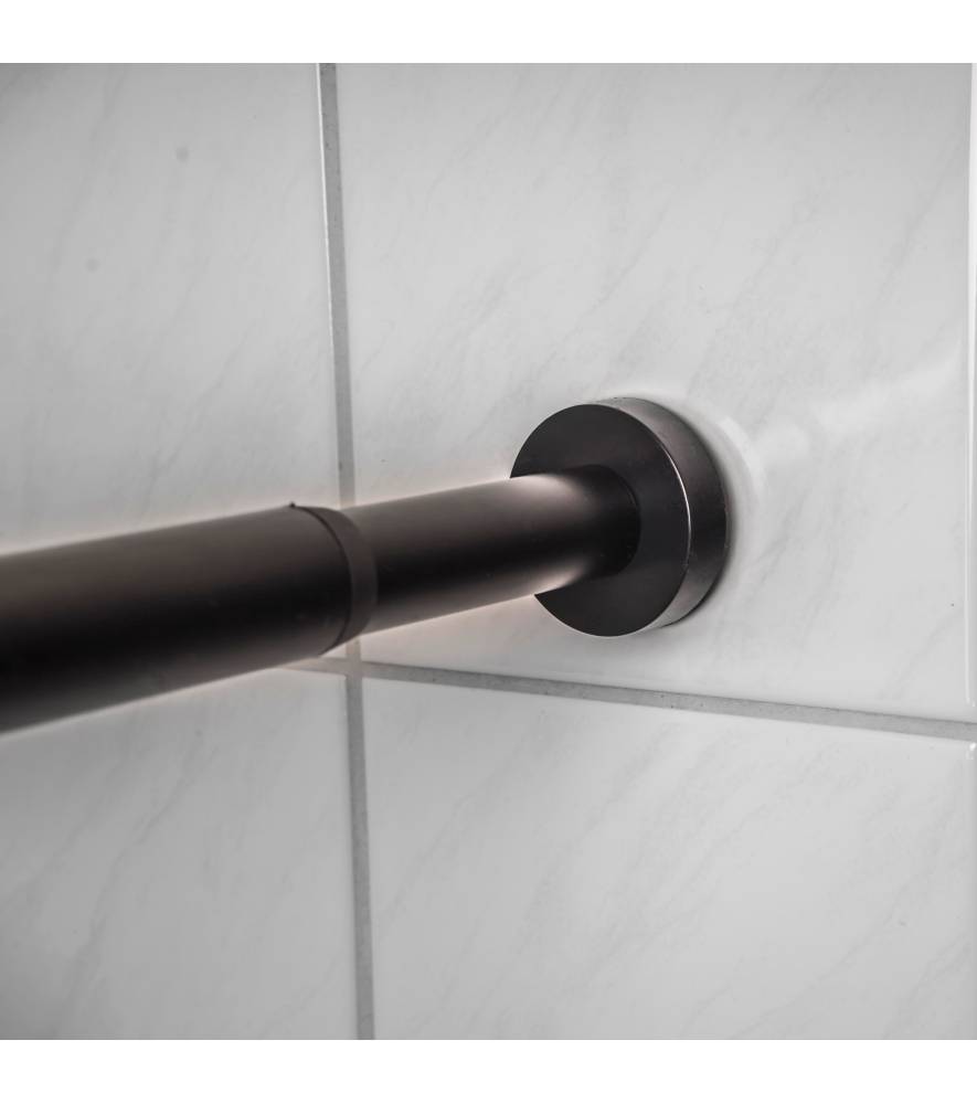 Sanilo Duschvorhangstange Schwarz 120-220 cm VIP-Rabatte