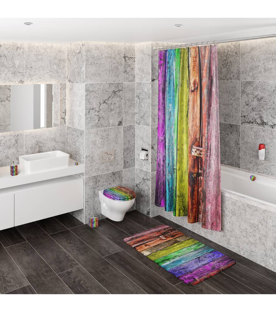 Sanilo Duschvorhang Rainbow 180 x 200 cm Vierteljährliche Förderung