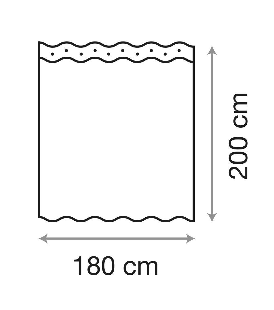 Sanilo Duschvorhang Türschloss 180 x 200 cm Sonderangebot