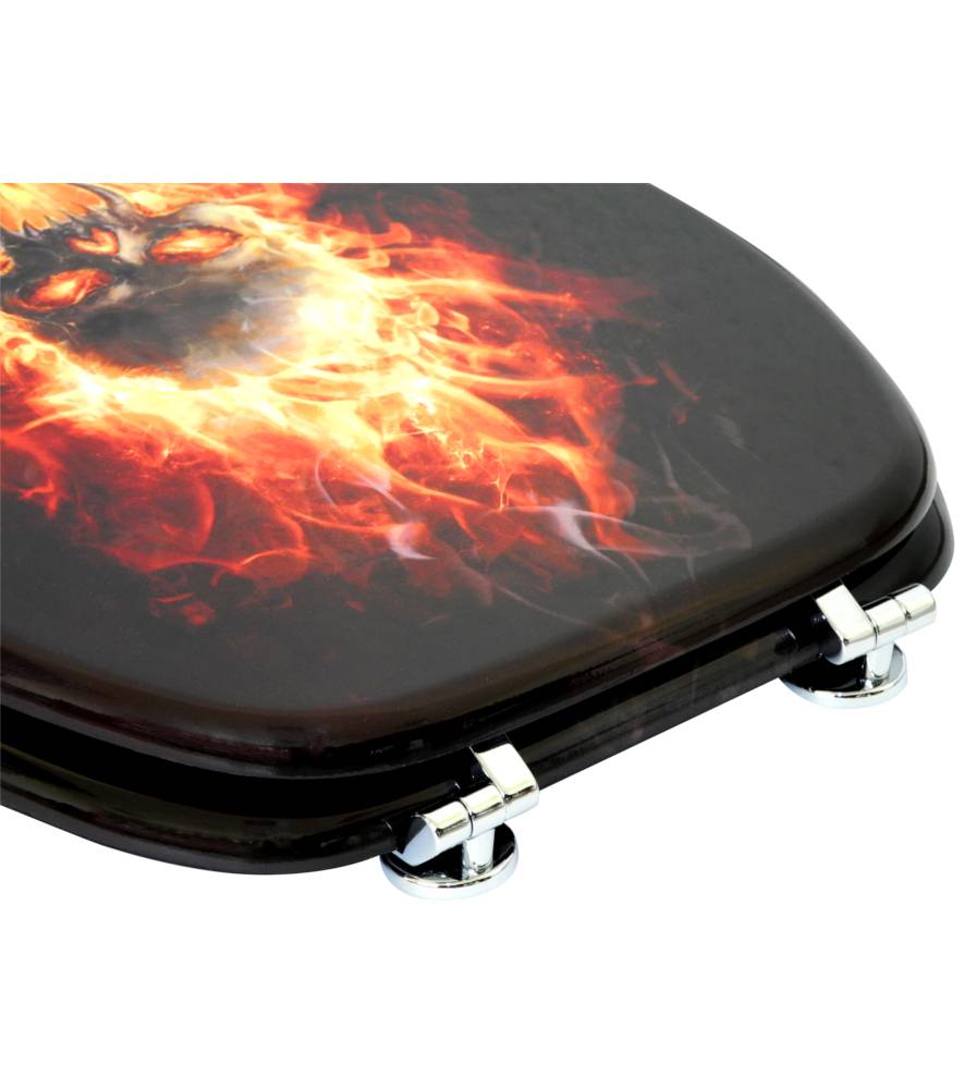 Sanilo WC-Sitz Totenkopf in Flammen - Premium Toilettendeckel direkt vom Hersteller Nur für heute