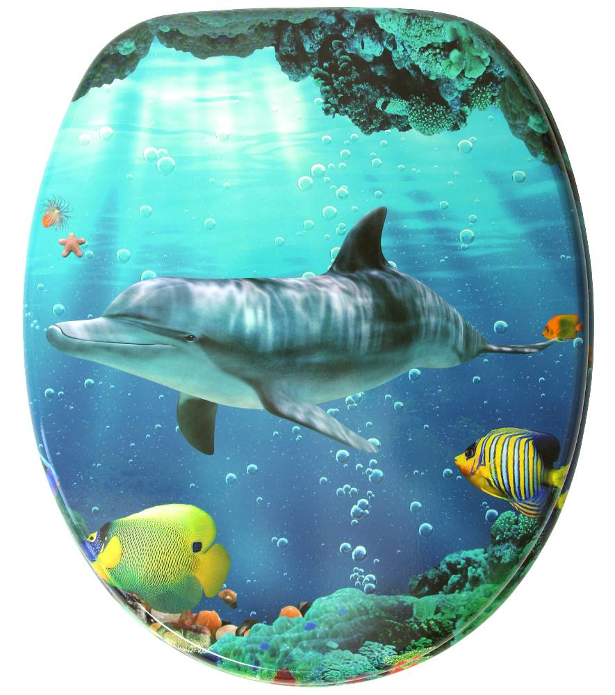 Sanilo 3-teiliges Badezimmer Set Delphin Korallen