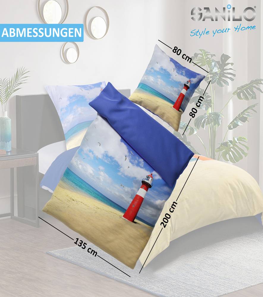 Sanilo Bettwäsche Leuchtturm 135 x 200 cm Bis zu 55% Rabatt