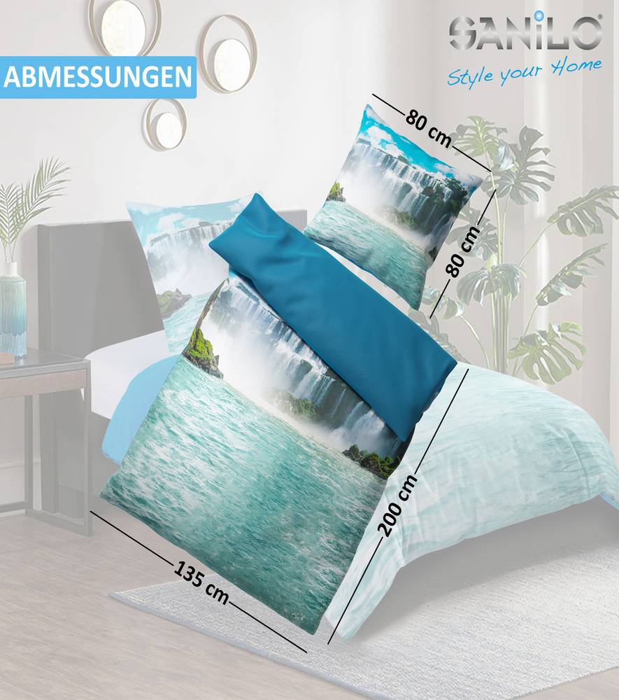Sanilo Bettwäsche Wasserfall 135 x 200 cm Discount Store für neue Produkte