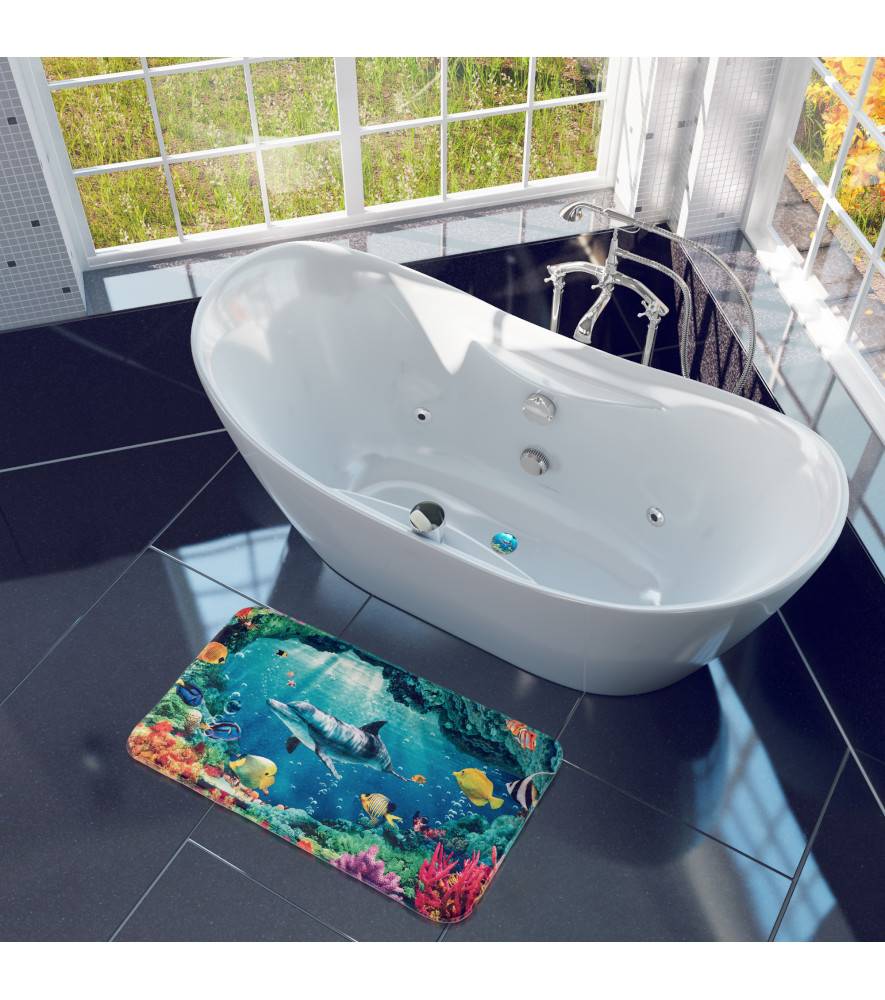 Sanilo Badteppich Delphin Korallen 50 x 80 cm
