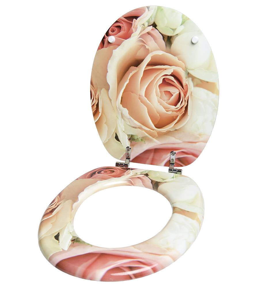 Sanilo WC-Sitz Rosa Rose - Premium Toilettendeckel direkt vom Hersteller Blitzangebot