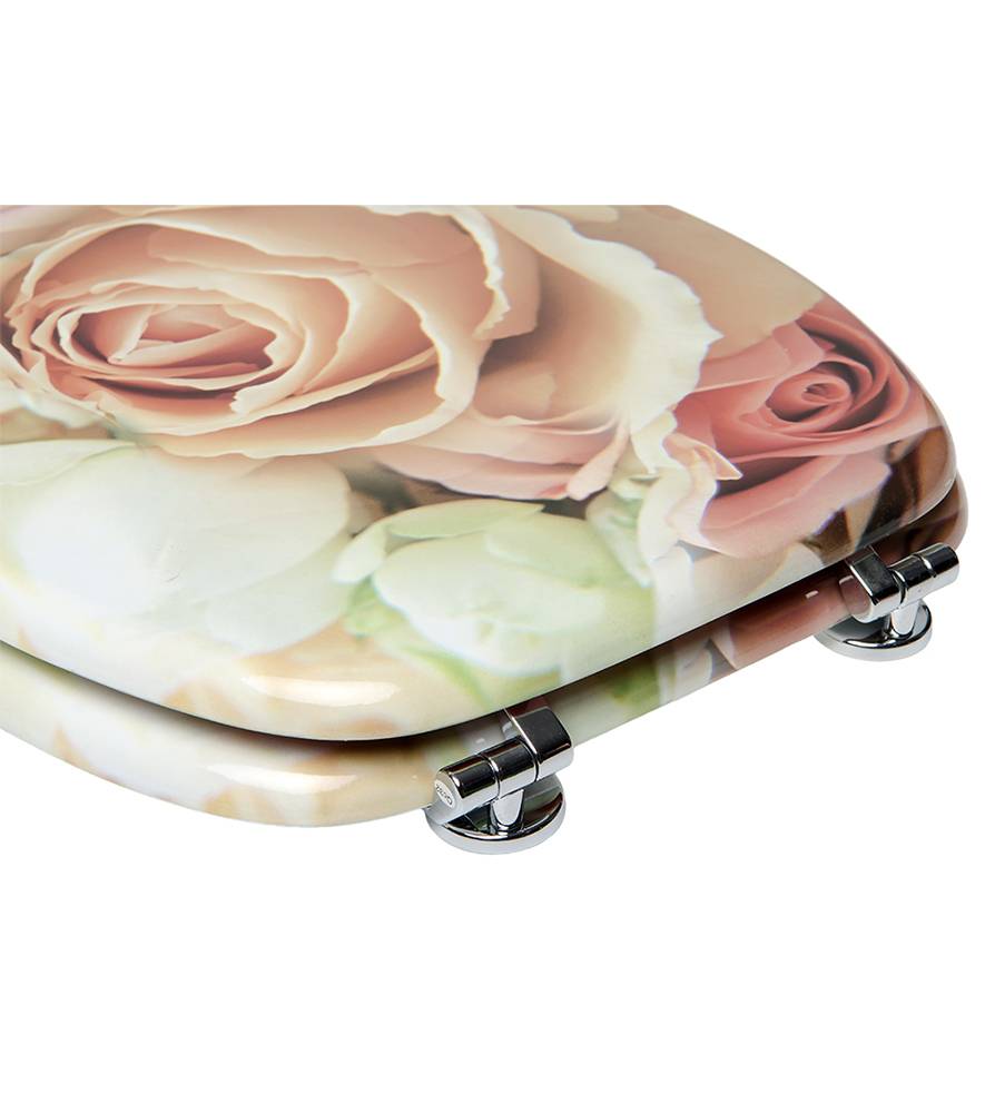 Sanilo WC-Sitz Rosa Rose - Premium Toilettendeckel direkt vom Hersteller Blitzangebot