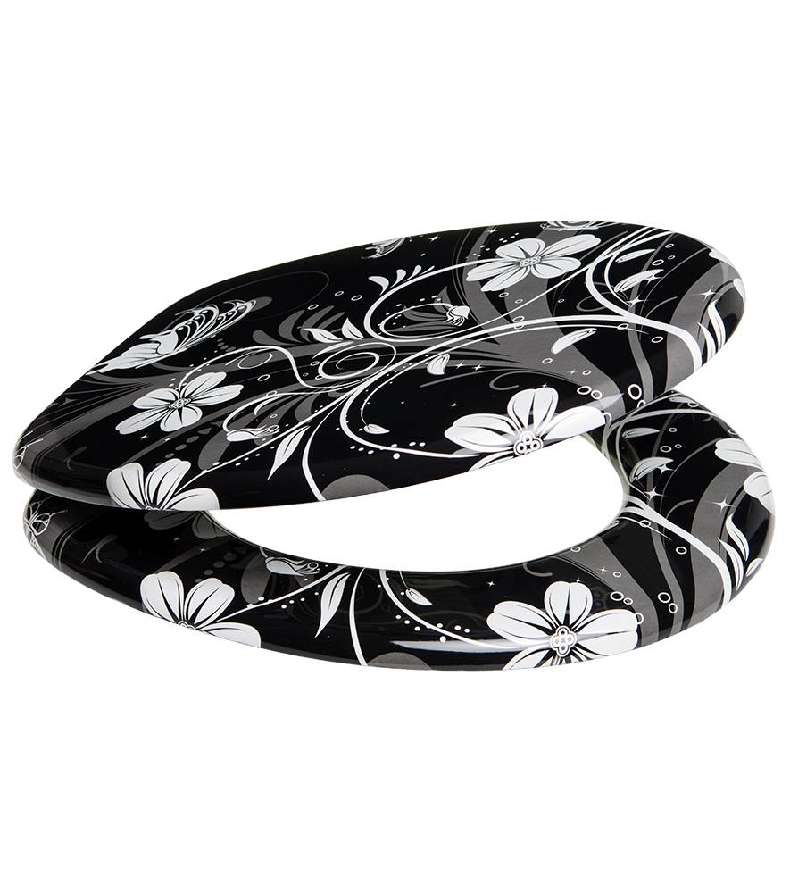 Sanilo WC-Sitz White Flower - Premium Toilettendeckel direkt vom Hersteller Fabrikladen