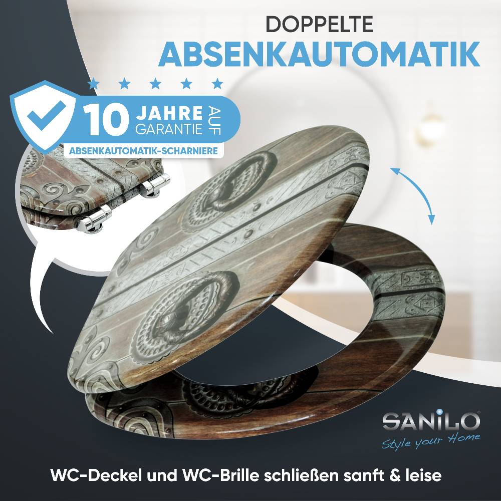 Sanilo WC-Sitz mit Absenkautomatik Door - Premium Toilettendeckel direkt vom Hersteller Kostenloser Versand