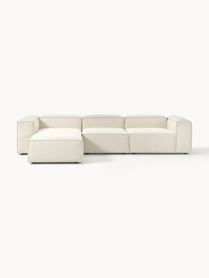 Westwing Collection Modulares Sofa Lennon (4-Sitzer) mit Hocker (links/rechts) Fabrikladen