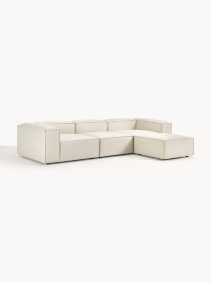 Westwing Collection Modulares Sofa Lennon (4-Sitzer) mit Hocker (links/rechts) Fabrikladen