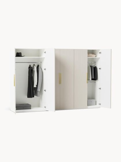 Westwing Collection Modularer Drehtürenschrank Simone 300 cm Breite mehrere Varianten Hotsell