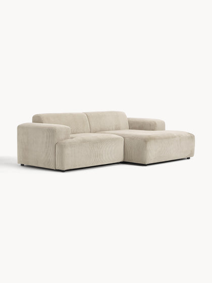 Westwing Collection Cord-Ecksofa Melva (3-Sitzer) im Angebot