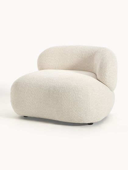 Westwing Collection Loungesessel Alba aus Teddy-Bouclé