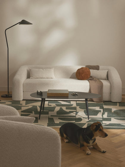 Westwing Collection Schlafsofa Eliot (3-Sitzer) aus Teddy-Bouclé Versandkostenfrei