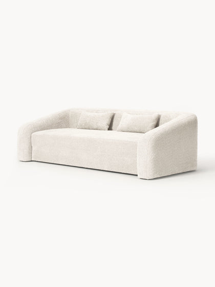 Westwing Collection Schlafsofa Eliot (3-Sitzer) aus Teddy-Bouclé Versandkostenfrei