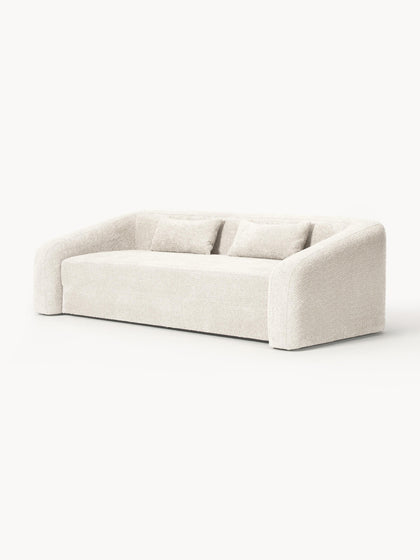 Westwing Collection Schlafsofa Eliot (3-Sitzer) aus Teddy-Bouclé Versandkostenfrei