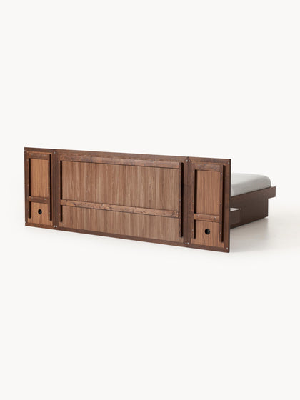 Westwing Collection Holzbett Nanto mit Nachttischen und Kopfteil Cyber Monday