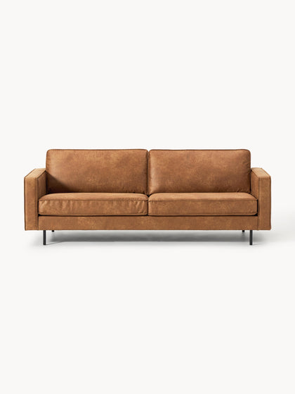 Westwing Collection Sofa Hunter (3-Sitzer) aus recyceltem Leder Letzte 2 Tage