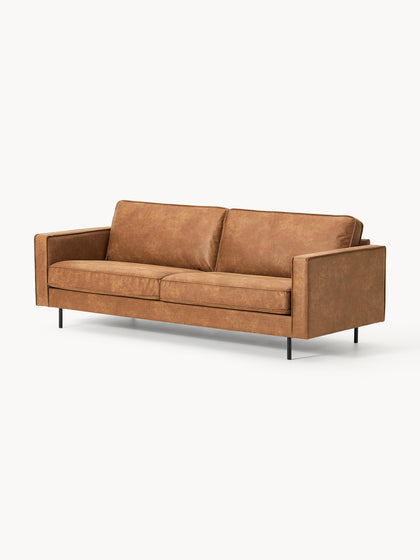 Westwing Collection Sofa Hunter (3-Sitzer) aus recyceltem Leder Letzte 2 Tage