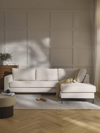 Westwing Collection Schlafsofa Luna (3-Sitzer) mit Matratze Nur noch ein Tag übrig