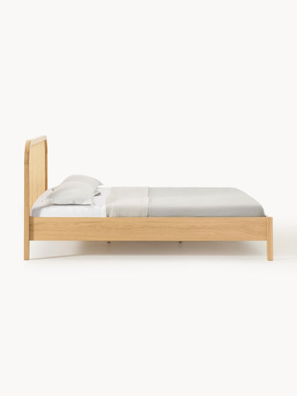 Westwing Collection Holzbett Jones mit Kopfteil aus Wiener Geflecht Begrenzt auf 3 Tage