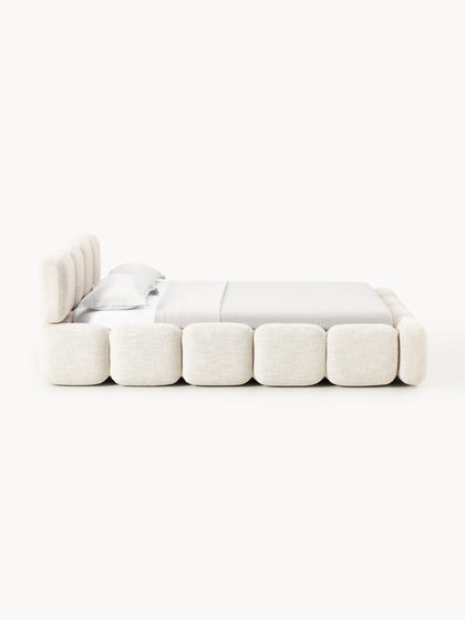 Westwing Collection Polsterbett Tayla aus Bouclé Im Verkauf