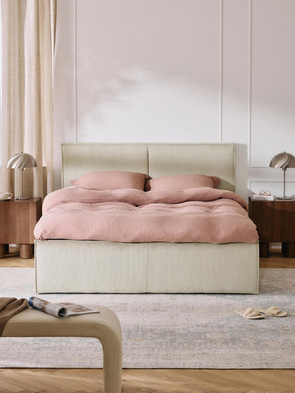 Westwing Collection Cord-Polsterbett Dream mit Stauraum Online