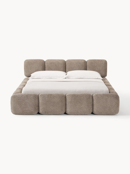 Westwing Collection Polsterbett Tayla aus Teddy-Bouclé mit Stauraum im Angebot