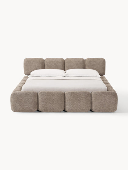 Westwing Collection Polsterbett Tayla aus Teddy-Bouclé mit Stauraum im Angebot