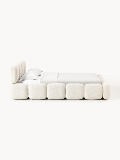 Westwing Collection Polsterbett Tayla aus Bouclé mit Stauraum Blitzverkäufe