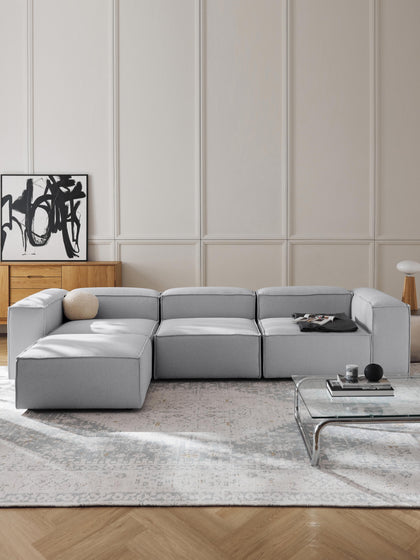 Westwing Collection Modulares Sofa Lennon (4-Sitzer) mit Hocker (links/rechts) Großer Ausverkauf