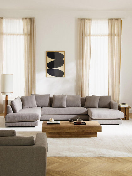 Westwing Collection Bouclé-Wohnlandschaft Tribeca Black Friday