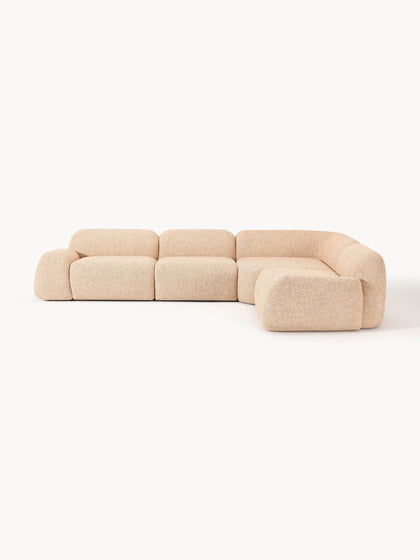 Westwing Collection Modulares Ecksofa Wolke (4-Sitzer) aus Bouclé Neueste Mode