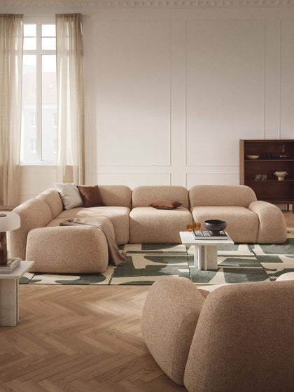 Westwing Collection Modulares Ecksofa Wolke (4-Sitzer) aus Bouclé Neueste Mode
