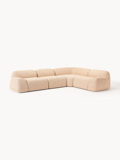 Westwing Collection Modulares Ecksofa Wolke (4-Sitzer) aus Bouclé Neueste Mode