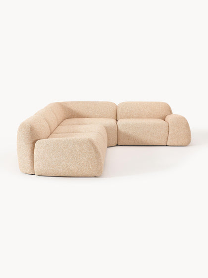 Westwing Collection Modulares Ecksofa Wolke (4-Sitzer) aus Bouclé Neueste Mode
