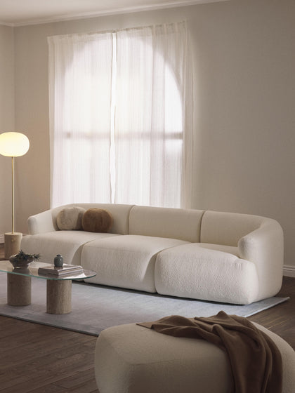 Westwing Collection Modulares Bouclé-Sofa Sofia (3-Sitzer) Große Rabatte