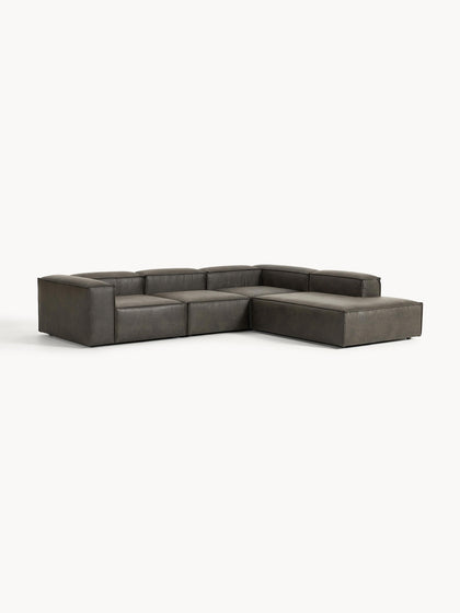 Westwing Collection Modulares XL-Ecksofa Lennon aus recyceltem Leder Wochenangebot
