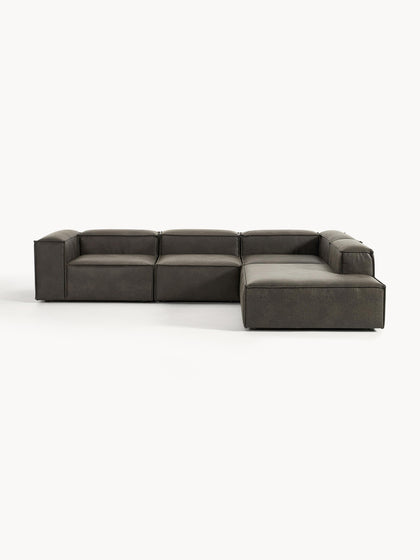 Westwing Collection Modulares XL-Ecksofa Lennon aus recyceltem Leder Wochenangebot