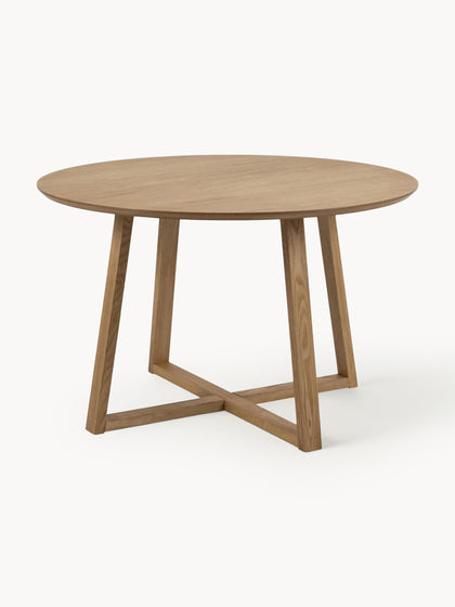 Westwing Collection Runder Esstisch Malika aus Birkenholz Ø 120 cm
