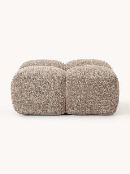 Westwing Collection Sofa-Hocker Tayla aus Teddy-Bouclé Sonderangebot der Fabrik