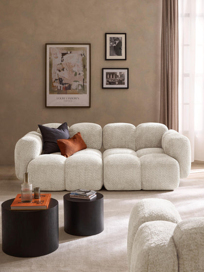 Westwing Collection Modulares Sofa Tayla (3-Sitzer) aus Teddy-Bouclé Vierteljährliche Förderung