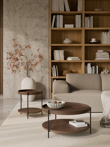 Westwing Collection Runder Holz-Couchtisch Renee Speichern exportieren
