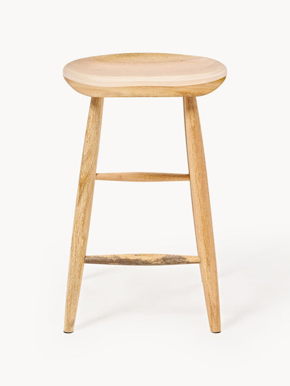 Westwing Collection Thekenhocker Nino aus Mangoholz Im Verkauf